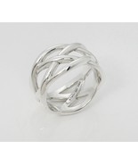 Size 8.5 Tiffany &amp; Co Sterling Silver Braided Celtic Knot Weave Ring Men... - $289.00