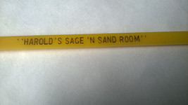 Harold&#39;s Sage N Sand Room Swizzle Stick Drink Stirrer Restaurant?  Lounge? - £8.06 GBP