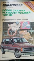 1984 -1988  Chilton&#39;s Dodge Caravan Plymouth Voyager Repair Manual # 7482  - $32.00