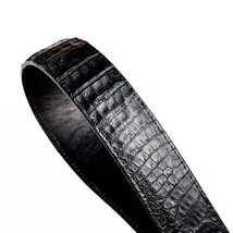 Iowa Genuine Caiman Skin Western Belt Black image 4