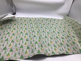 Tissue Paper Printed Christmas Tree Plaid Gift Wrapping 12 sheets 30&quot; x 20&quot;  - £10.12 GBP