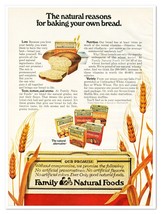 Family Natural Foods Bread Mix Wheat Grain Vintage 1972 Full-Page Magazi... - $9.70