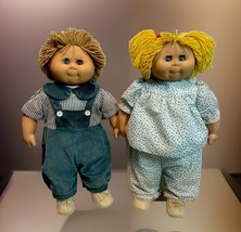 Vintage 1980&#39;s David Craft  20&quot; Boy &amp; Girl Vinyl &amp; Cloth Dolls Brother &amp; Sister - £19.43 GBP