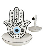 Wicca Hand of God Hamsa Palm Evil Eye Ceramic Backflow Incense Holder Fi... - $45.09 CAD