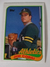 1989 Topps Jim Corsi Oakland Athletics A&#39;s Wrong Back Error Baseball Card - £3.98 GBP