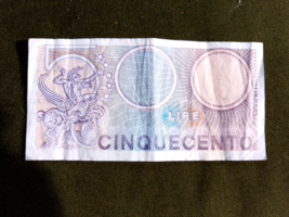 1976  Italy 500 Lire Banknote  (P3387) - $9.50