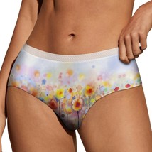 Watercolor Flowers Panties for Women Lace Briefs Soft Ladies Hipster Und... - $13.99