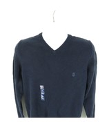 IZOD Mens Blue V-Neck Premium Essentials Sweater Small NWT $60 - £15.55 GBP