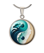 Yin Yang Necklace Turquoise Nature-Inspired Zen Jewelry – Spiritual Gift... - $75.15 CAD+