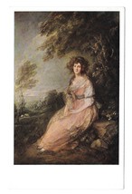 Gainsborough Painting Mrs Richard Sheridan National Art Gallery DC Postcard - £3.13 GBP