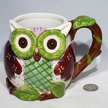 Pier 1 Imports Olli the Owl Hand-Painted Dolomite Ceramic 24 oz Mug EUC - £11.81 GBP