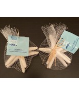 SHORE LIVING Set Of 2 White Starfish Plastic Textured  4”  Nautical Decor - £8.17 GBP