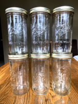 Lot of 6 Ball Glass Mason Jar 24 oz  Pint and a Half Wide Mouth New Lids... - £59.14 GBP