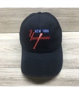VTG New York Yankees Baseball Cap Black Adjustable Zipback - £11.58 GBP