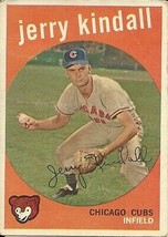 1959 Topps Jerry Kindall 274 Cubs VG - £1.18 GBP
