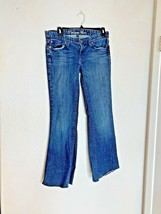 Gap Womens Sz 6 R Premium Flare Jeans Denim Raw Hem - £9.39 GBP