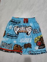 Memphis Grizzlies Classic Blue Mesh Shorts Two Back Pockets Hidden Zipper - $31.20