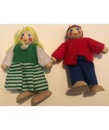 Melissa &amp; Doug Flexible Wooden Figures Toy  Lot Of 2 T4 - £5.29 GBP