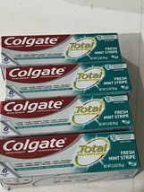 (4) Colgate Total Fresh Mint Stripe Gel Toothpaste Brush Teeth Gum Rinse 3.3oz - £6.38 GBP