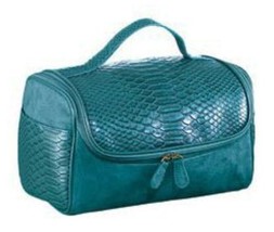 Make Up Beauty Case - Turquoise with Faux Suede (New package) ~AVON~ - $24.70