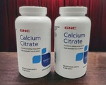 2x GNC Calcium Citrate High Absorbable Calcium Strong Bones 180 Caplets ... - £37.15 GBP