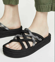 Rag &amp; Bone &#39;Kris&#39; Slide Sandals Black Rope Womens SZ US 6 EU 36 NEW IN BOX  $395 - £138.49 GBP