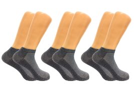 Running Athletic No Show Socks Gray Extra Thin Breathable Ankle Socks 3 Pairs - £7.96 GBP