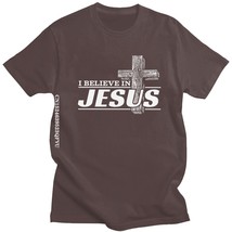 I Believe In  Christ Tshirts Men Cotton  T Shirt Women Men Cristianity Faith Tee - £68.49 GBP