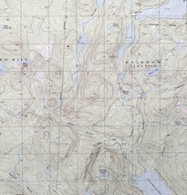 Map Rainbow West Lake Maine 1988 Topographic Geo Survey 1:24000 27x22&quot; TOPO10 - £35.40 GBP