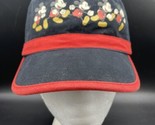 Disney Parks Hat Mickey Mouse Cadet Cap Military Style Black Red Youth - £8.51 GBP