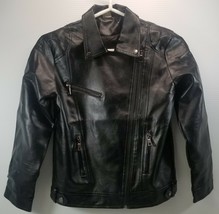 Elife Girls Fashion PU Leather Motorcycle Jacket Children&#39;s Outerwear Slim Coat - £15.85 GBP