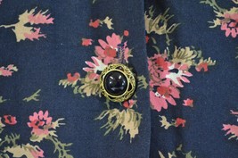 Kathie Lee Cottagecore Dress Floral Lace Collar Size 40 Vintage Full Length - £23.19 GBP