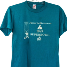 VTG Jerzees Junior Bowl Achievement 1989 Super Bowl T Shirt Size Large A... - $39.59