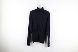 Vintage Hugo Boss Mens Medium Slim Fit Wool Blend Ribbed Knit Turtleneck Sweater - £46.47 GBP