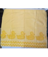 Vtg 50&#39;s Pr Gingham Yellow Ducks Chicks Print Cotton Fabric Curtain Pane... - $20.00