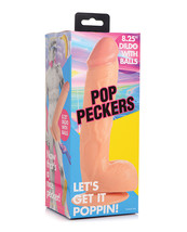 Pop Peckers 8.25&quot; Dildo W/balls - Light - £17.41 GBP