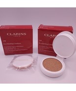 LOT OF 2 Clarins Everlasting Cushion Foundation REFILL w/Sponge HONEY 11... - $24.19 CAD