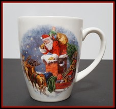 NEW RARE Pottery Barn Nostalgic Santa Chimney Mug 10.75 OZ Stoneware - $29.99