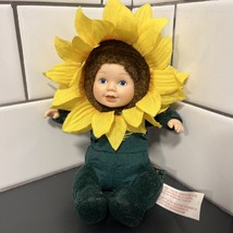 Anne Geddes Sunflower Baby Doll Vintage 1999 Bean Filled EUC - £8.63 GBP