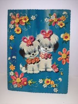 Vintage 1970’s Get Well Soon Greeting Card Puppy Dogs  - $4.94