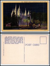 UTAH Postcard - Salt Lake City, Mormon Temple Illuminated Q8 - £2.21 GBP