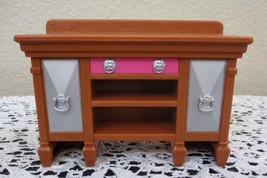 Fisher Price Loving Family 2008 Dining Room Sideboard 4-1/2" Wide x 3" High - £6.02 GBP