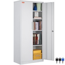 VEVOR Metal Locking Storage Cabinet 71" Magnetic Doors Shelves Organization - $287.49