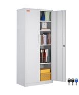 VEVOR Metal Locking Storage Cabinet 71&quot; Magnetic Doors Shelves Organization - $287.49