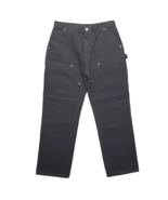 Carhartt Double Front Utility Work Pant 36x32 Black Loose Fit Firm Duck ... - $59.49