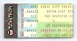 Grateful Dead Concert Ticket Stub October 31 1980 Radio City Music Hall New York - £48.05 GBP