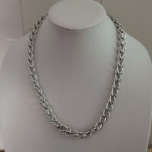 Vintage Monet Silver Tone Chain Necklace - £35.66 GBP