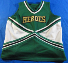 HEROES GREEN WHITE BLACK CHEERLEADING COSPLAY HALLOWEEN COSTUME TOP SHIR... - £25.69 GBP