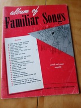 Robbins Music &quot;Album of Familiar Songs&quot; - 1955 Songbook Sheet Music &amp; Words VG - £23.65 GBP