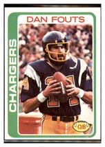 1978 Topps Dan Fouts San Diego Chargers Football Card - Vintage NFL Card VFBMB - £7.38 GBP+